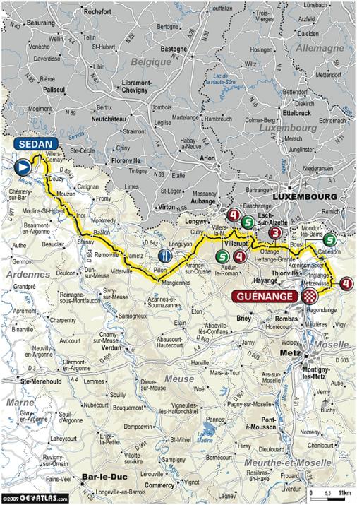 Streckenverlauf Tour de l`Avenir 2009 - Etappe 5