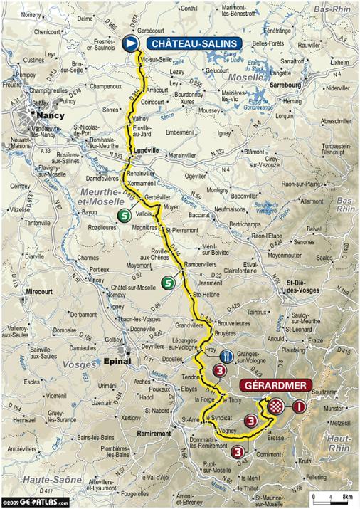 Streckenverlauf Tour de l`Avenir 2009 - Etappe 6
