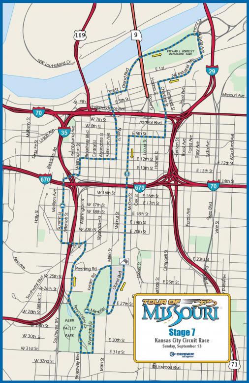 Streckenverlauf Tour of Missouri 2009 - Etappe 7
