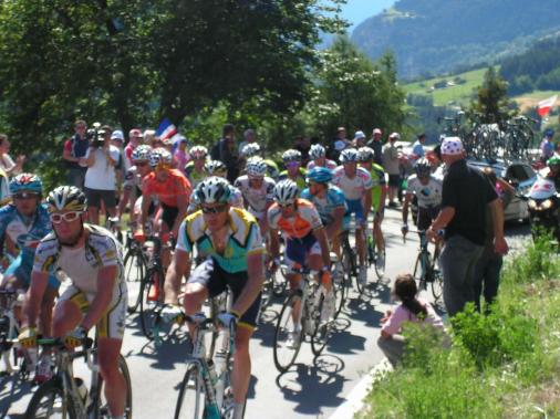 Tour de France - das Gruppetto am Schlussanstieg der 15. Etappe nach Verbier