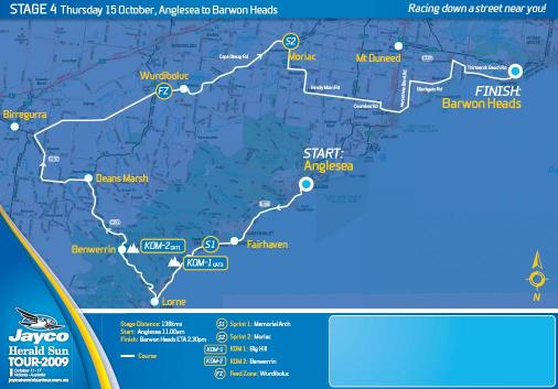 Streckenverlauf Jayco Herald Sun Tour - Etappe 4