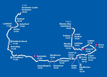 Karte: Etappe 5 - Tour of Britain