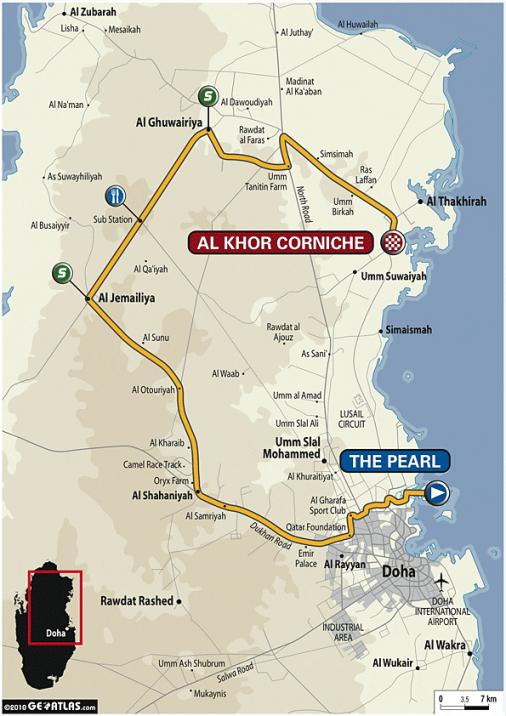 Streckenverlauf Tour of Qatar 2010 - Etappe 4
