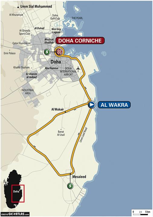Streckenverlauf Tour of Qatar 2010 - Etappe 6