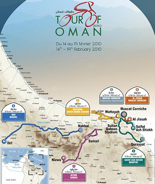 Streckenverlauf Tour of Oman 2010