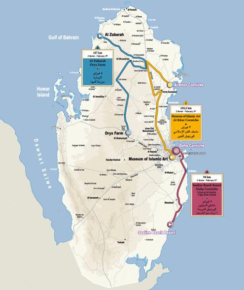 Streckenverlauf Ladies Tour of Qatar 2010