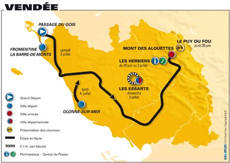 Tour de France 2011 beginnt in der Vende mit Passage du Gois und Mannschaftszeitfahren