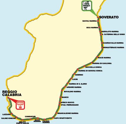 Streckenverlauf Giro della Provincia di Reggio Calabria - Challenge Calabria 2010 - Etappe 4