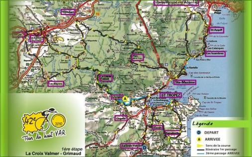 Streckenverlauf Tour cycliste international du Haut Var 2010 - Etappe 1