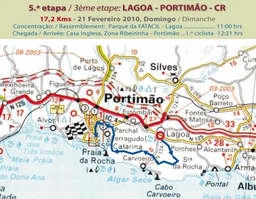 Streckenverlauf Volta ao Algarve 2010 - Etappe 5