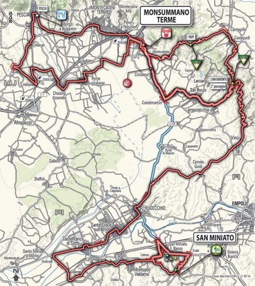 Streckenverlauf Tirreno - Adriatico 2010 - Etappe 3