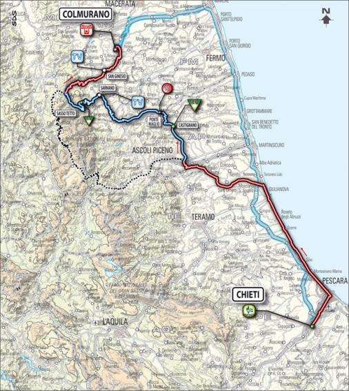 Streckenverlauf Tirreno - Adriatico 2010 - Etappe 5