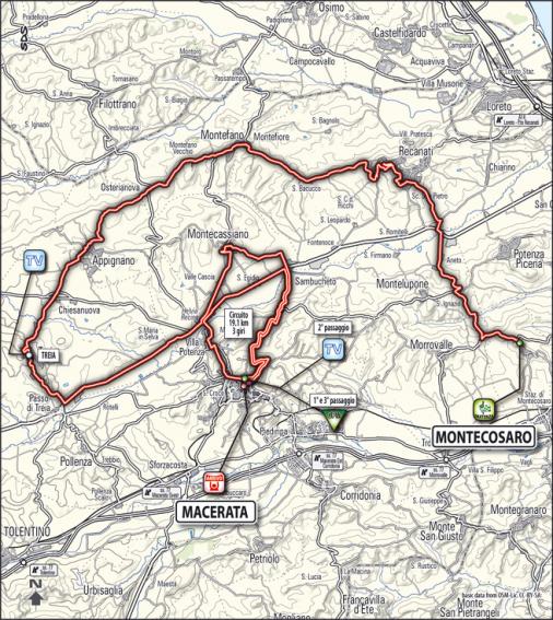 Streckenverlauf Tirreno - Adriatico 2010 - Etappe 6