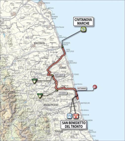 Streckenverlauf Tirreno - Adriatico 2010 - Etappe 7