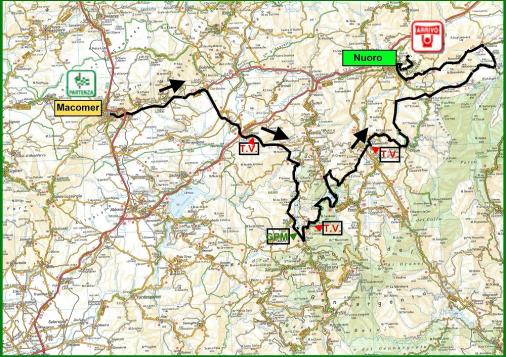Streckenverlauf Giro di Sardegna 2010 - Etappe 2