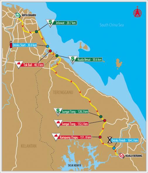 Streckenverlauf Le Tour de Langkawi 2010 - Etappe 1
