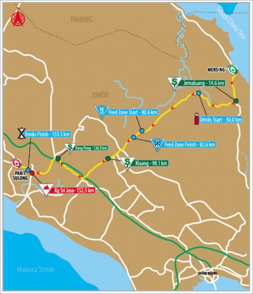 Streckenverlauf Le Tour de Langkawi 2010 - Etappe 4