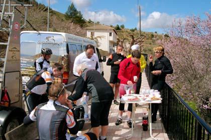 Picknick auf der Knigsetappe ausgangs Alcolecha