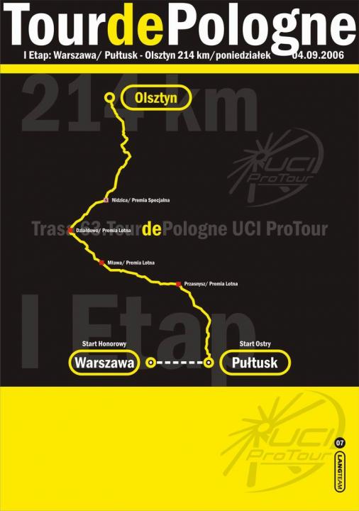 Tour de Pologne: Karte - Etappe 1
