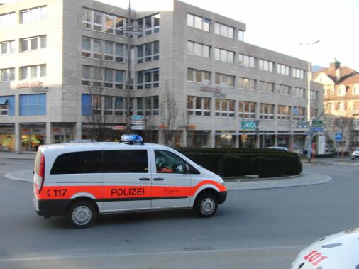  Die Stadtpolizei Chur mute zu einem Unfall ausrcken 