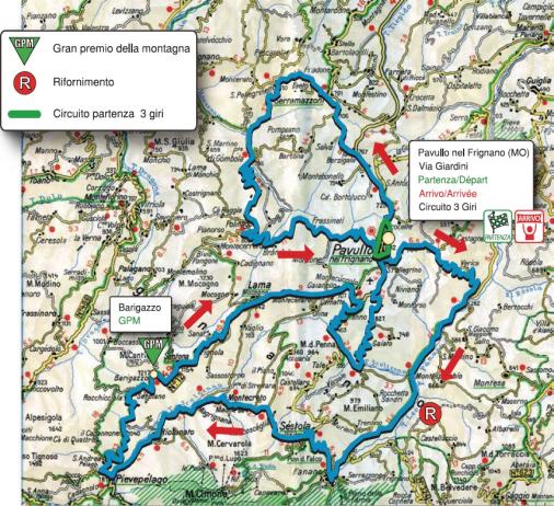 Streckenverlauf Settimana Internazionale Coppi e Bartali - Etappe 3