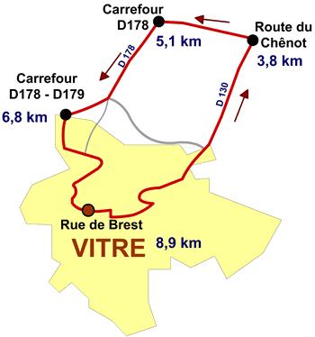 Streckenverlauf Route Adlie de Vitr 2010, 2. Rundkurs
