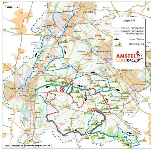 Streckenverlauf Amstel Gold Race 2010