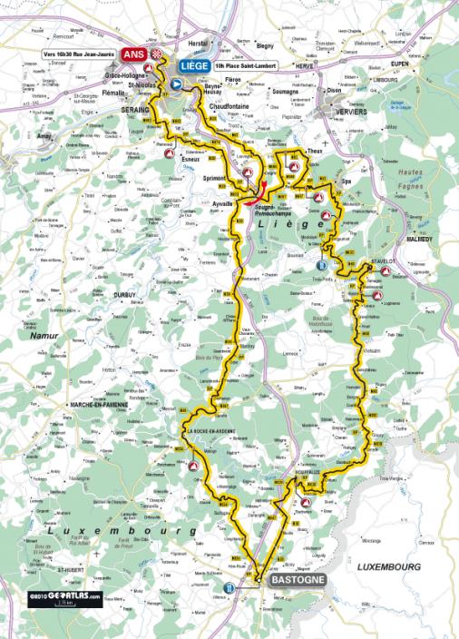 Streckenverlauf Lttich-Bastogne-Lttich 2010