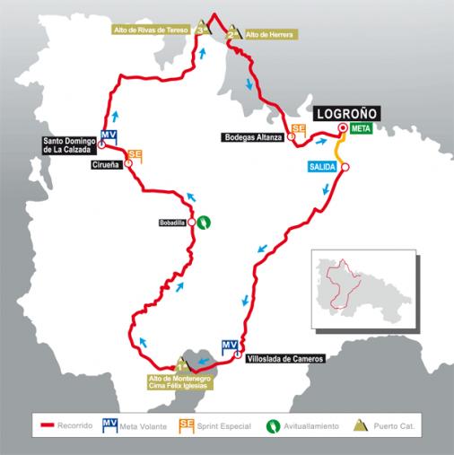 Streckenverlauf Vuelta Ciclista a la Rioja 2010
