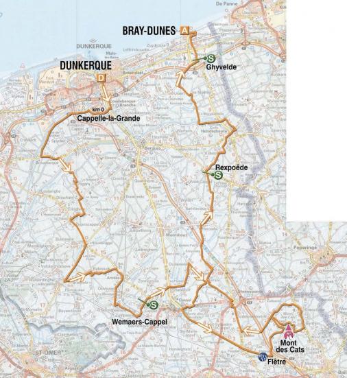 Streckenverlauf 4 Jours de Dunkerque 2010 - Etappe 1