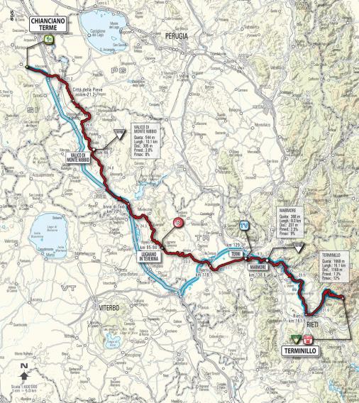 Streckenverlauf Giro dItalia 2010 - Etappe 8