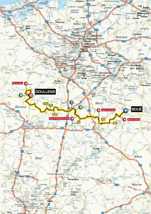 Streckenverlauf Tour de Picardie 2010 - Etappe 1