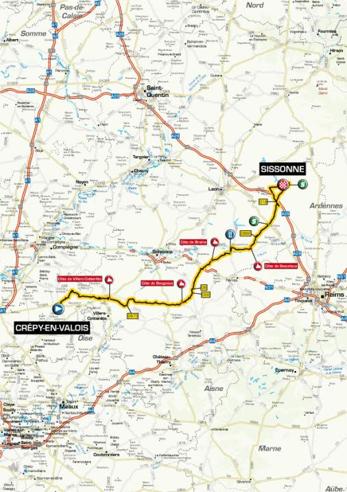 Streckenverlauf Tour de Picardie 2010 - Etappe 3