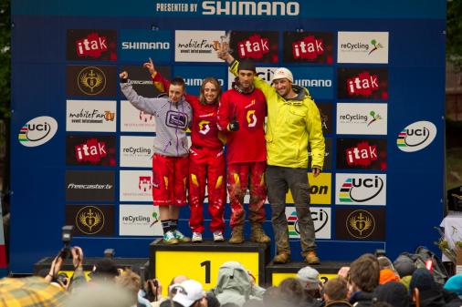 Zwei Podiums und ein erster Platz in der Teamwertung fr Scott11 am Weltcup in Maribor (Foto: Sven Martin und Peter Rauch)