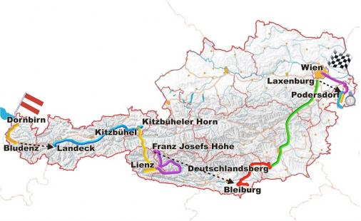 Streckenverlauf Int. sterreich-Rundfahrt 2010