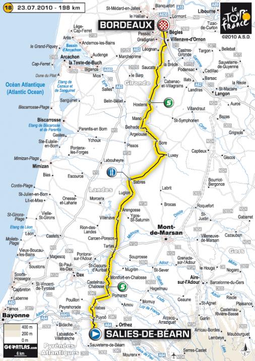 Streckenverlauf Tour de France 2010 - Etappe 18