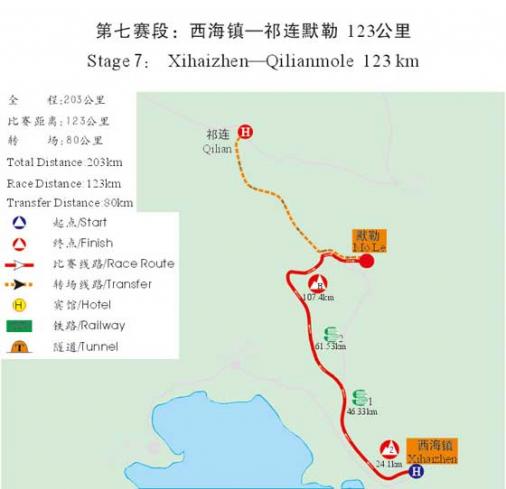Streckenverlauf Tour of Qinghai Lake 2010 - Etappe 7