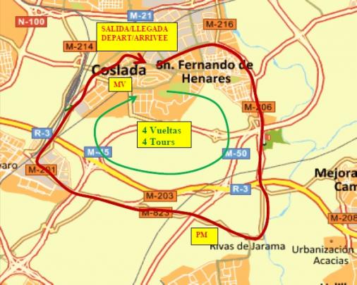 Streckenverlauf Vuelta a la Comunidad de Madrid 2010 - Etappe 2
