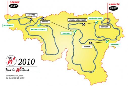 Streckenverlauf Tour de Wallonie 2010