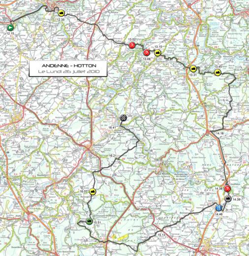 Streckenverlauf Tour de Wallonie 2010 - Etappe 3