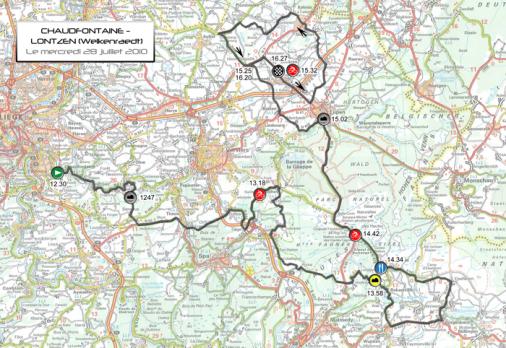 Streckenverlauf Tour de Wallonie 2010 - Etappe 5