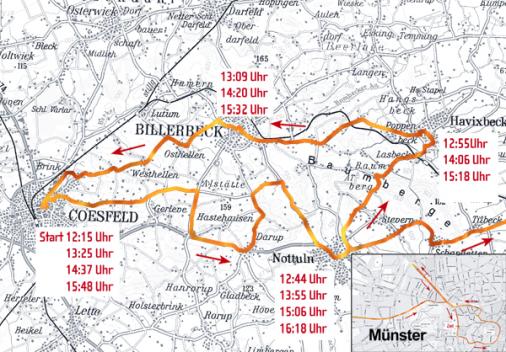 Streckenkarte - Mnsterland Giro