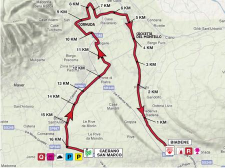Streckenverlauf Giro d`Italia Internazionale Femminile 2010 - Etappe 3