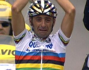 Paolo Bettini der weinende Sieger