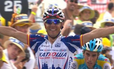 Joaquin Rodriguez gewinnt auf der 12. Etappe der Tour de France im Duell gegen Alberto Contador (Foto: www.letour.fr)