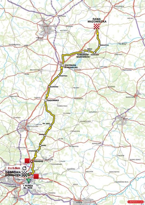 Streckenverlauf Tour de Pologne 2010 - Etappe 2