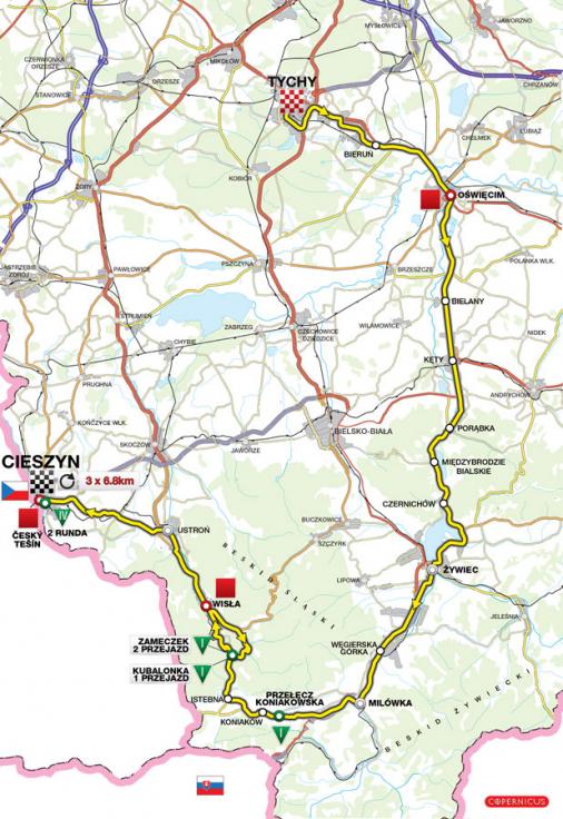 Streckenverlauf Tour de Pologne 2010 - Etappe 4