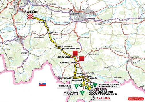 Streckenverlauf Tour de Pologne 2010 - Etappe 6