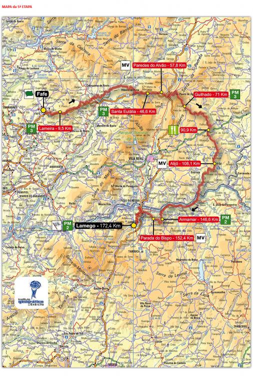Streckenverlauf Volta a Portugal em Bicicleta 2010 - Etappe 5