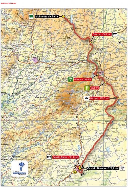 Streckenverlauf Volta a Portugal em Bicicleta 2010 - Etappe 6